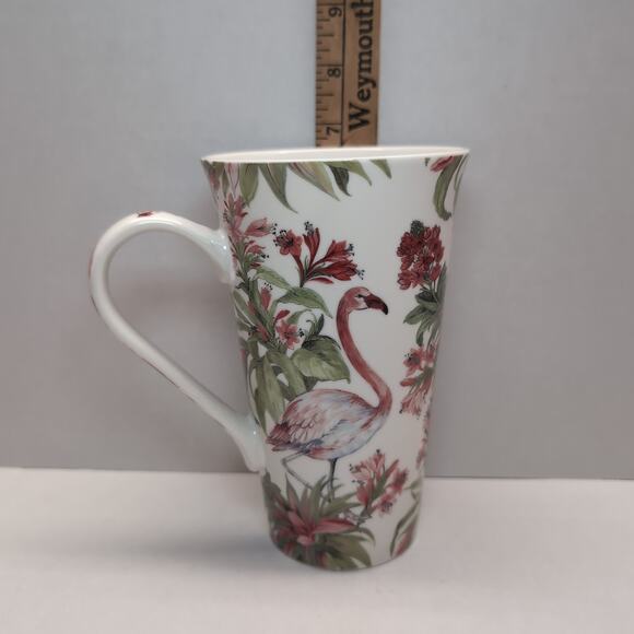 Kent Pottery Ashley Grace Flamingo Porcelain Mug Cup Coffee Tea Large Tall - Picture 7 of 8